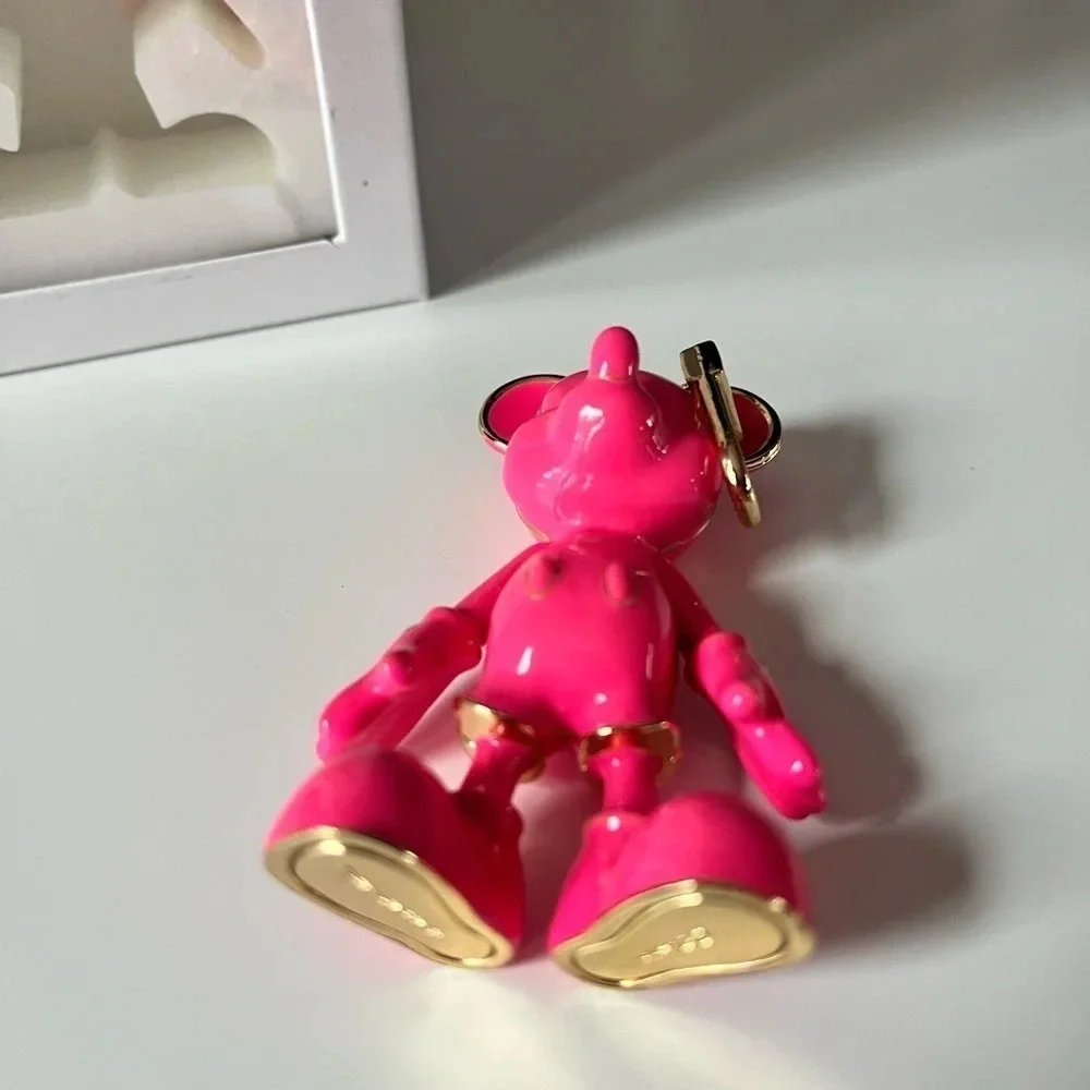BaubleBar Disney Mickey Mouse Hot Pink Bag Charm Keychain NWT